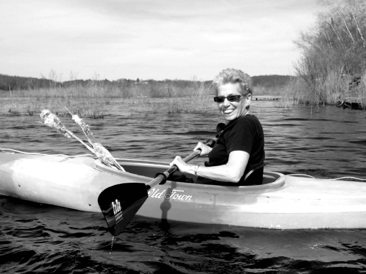 Woman kayaking