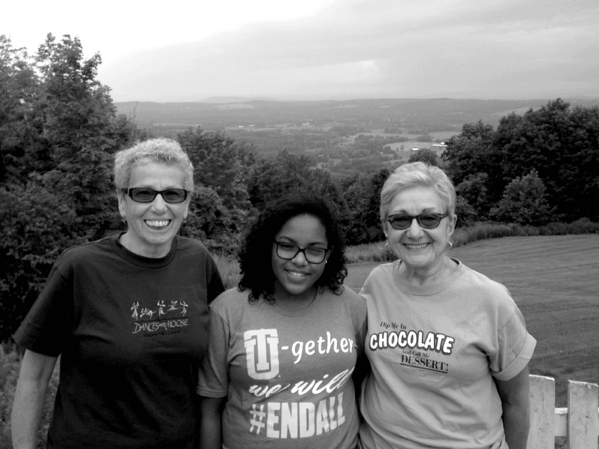 3 women smiling