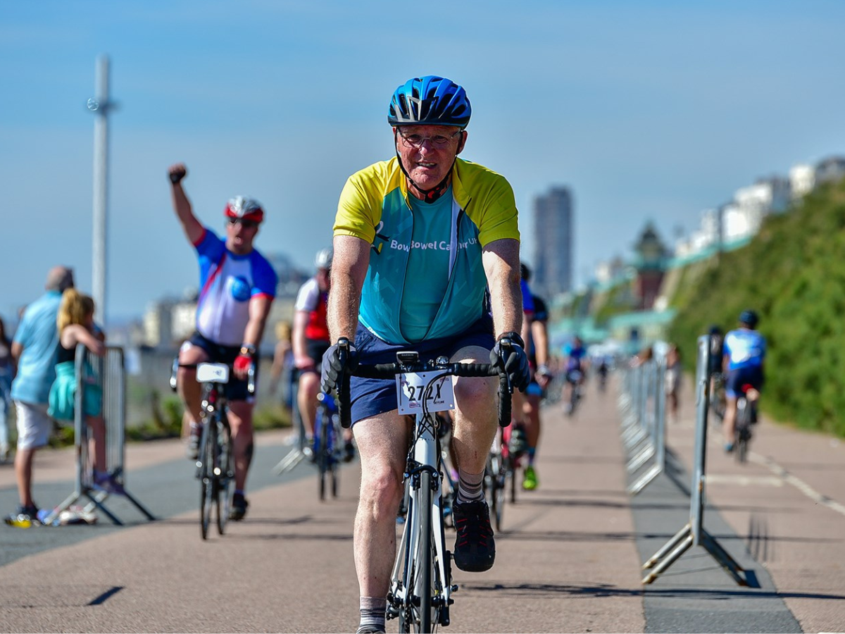 Stephen on a bike