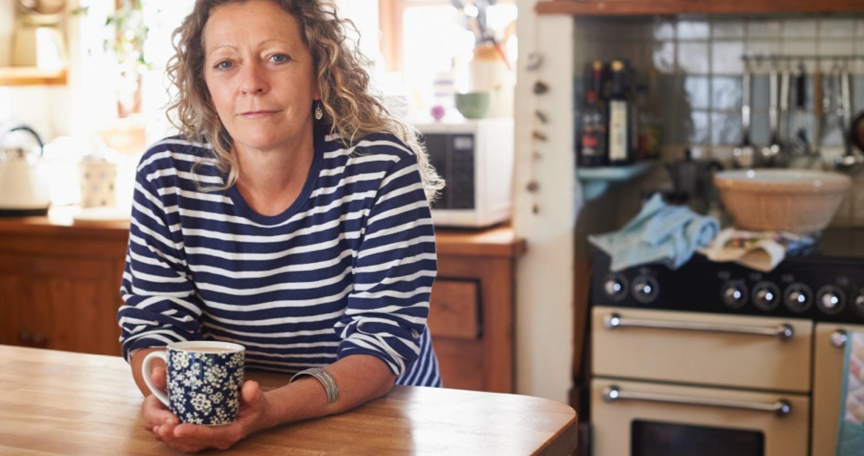 Woman holding a mug