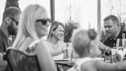 Family sitting around table