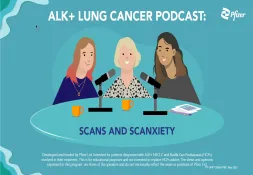 Image of three ladies sitting around a table with a microphone