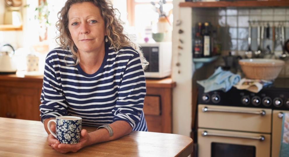 Woman holding a mug